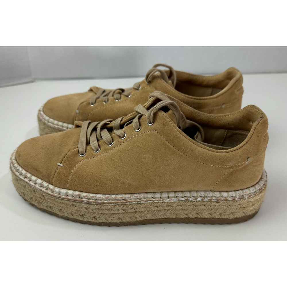 Rag & Bone Kent Platform Espadrille Suede Sneakers Dune Women's Size 37 US 7 - Picture 5 of 11